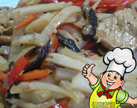 莲藕炒肉片的做法