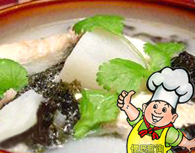 紫菜汆鱼的做法