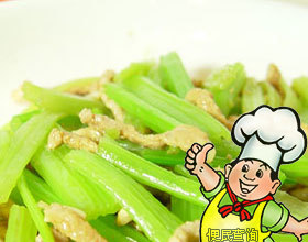 芹菜拌肉丝的做法