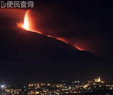 意大利埃特纳火山喷发